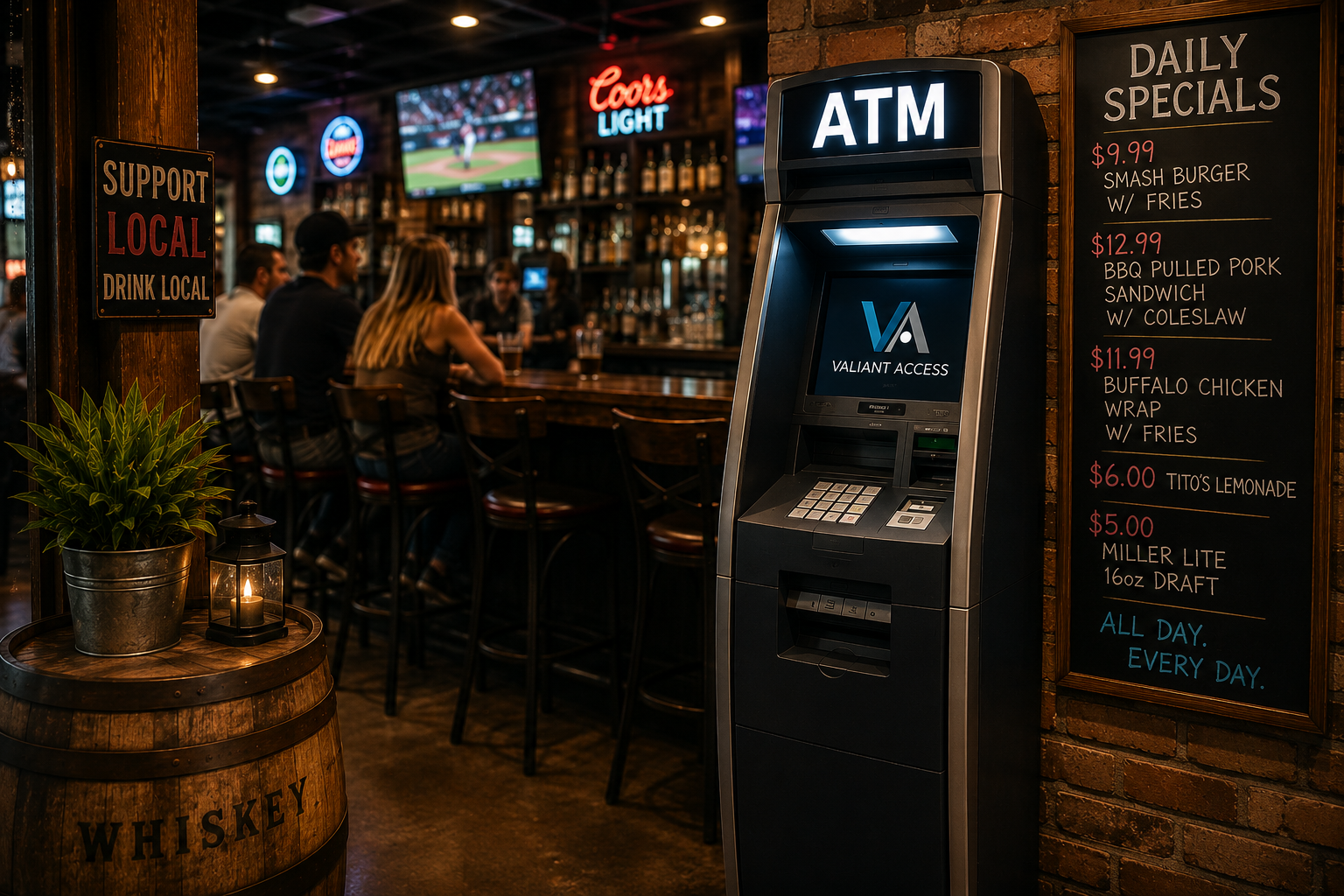 Professional ATM installation for a small business in Ocean County NJ managed by Valiant Access.